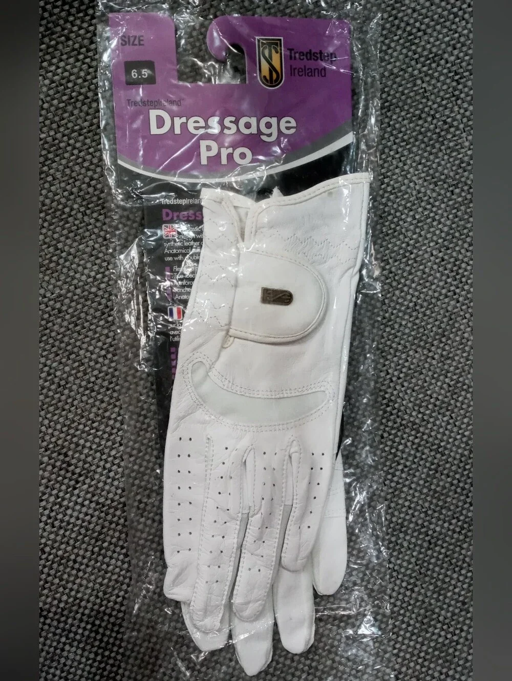 Tredstep Dressage Pro Gloves/Size 6.5/white/NWT